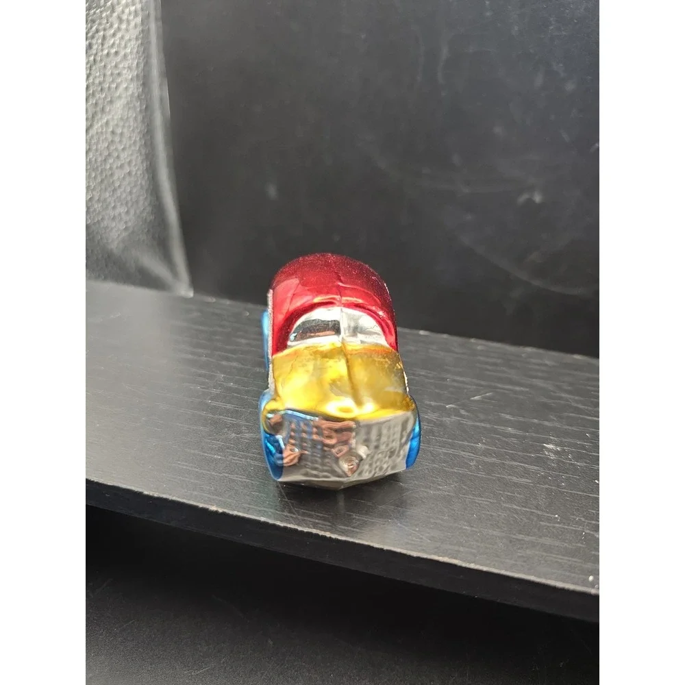 Vintage Old Gangster Car Auto Christmas Tree Ornament Hand Blown Mercury Glass